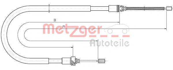 METZGER 106033 Трос, стоянкова гальмівна система