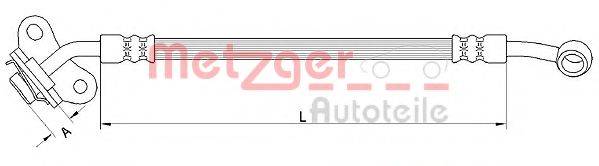 METZGER 4110838 Гальмівний шланг