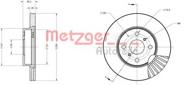METZGER 6110660 гальмівний диск