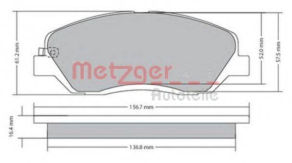 METZGER 24353 Комплект гальмівних колодок, дискове гальмо