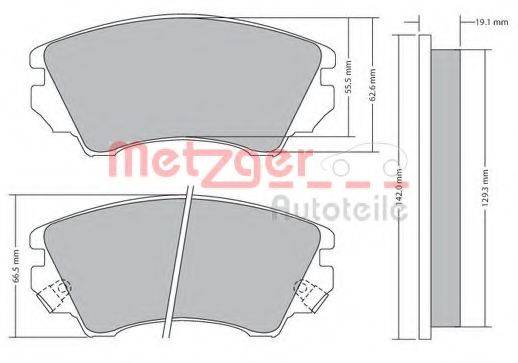 METZGER 24412 Комплект гальмівних колодок, дискове гальмо