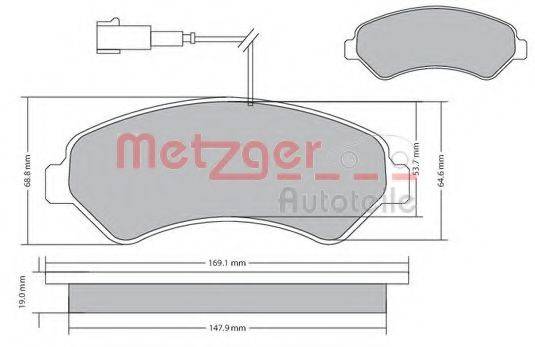 METZGER 1170591 Комплект гальмівних колодок, дискове гальмо