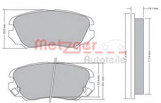 METZGER 24417 Комплект гальмівних колодок, дискове гальмо