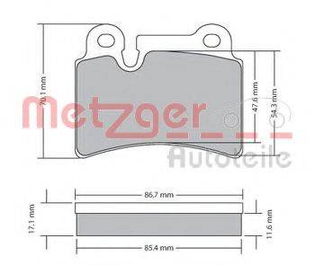 METZGER 24097 Комплект гальмівних колодок, дискове гальмо