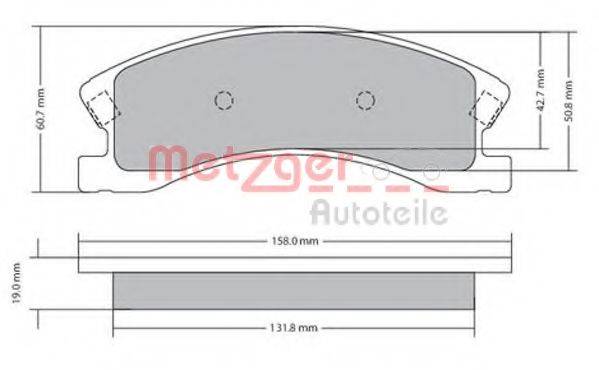 METZGER 1170439 Комплект гальмівних колодок, дискове гальмо