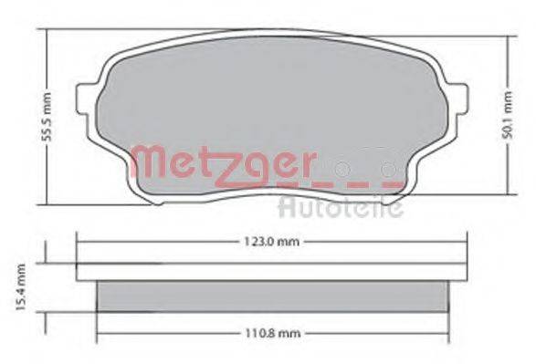 METZGER 1170669 Комплект гальмівних колодок, дискове гальмо