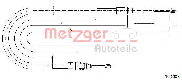 METZGER 106037 Трос, стоянкова гальмівна система