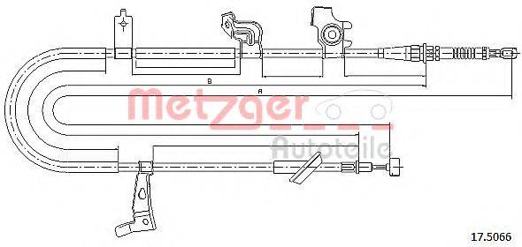 METZGER 175066 Трос, стоянкова гальмівна система