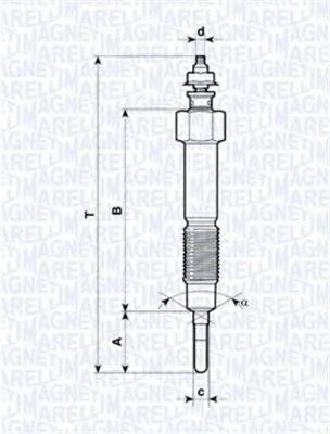 MAGNETI MARELLI 062900044304 Свічка розжарювання