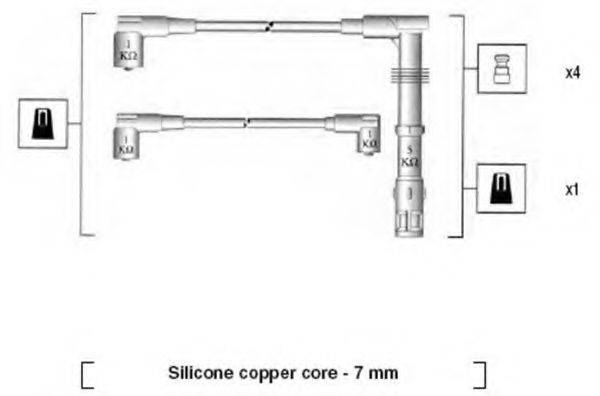 MAGNETI MARELLI 941055170537 Комплект дротів запалювання
