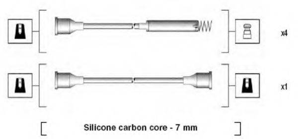 MAGNETI MARELLI 941125240676 Комплект дротів запалювання