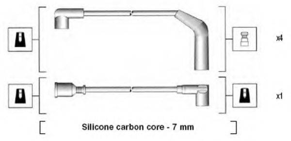 MAGNETI MARELLI 941155060744 Комплект дротів запалювання