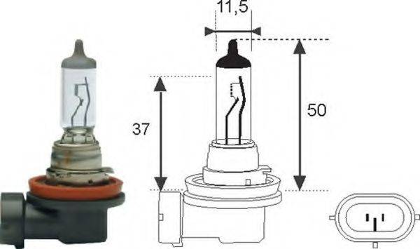 MAGNETI MARELLI H11 12 Лампа розжарювання, фара далекого світла; Лампа розжарювання, основна фара; Лампа розжарювання