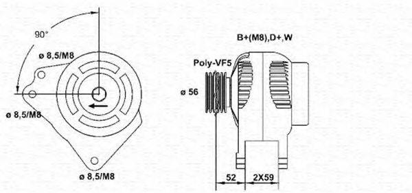 MAGNETI MARELLI 943355025010 Генератор