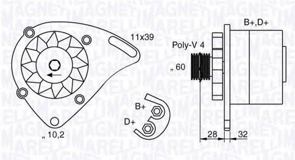 MAGNETI MARELLI 063321760010 Генератор