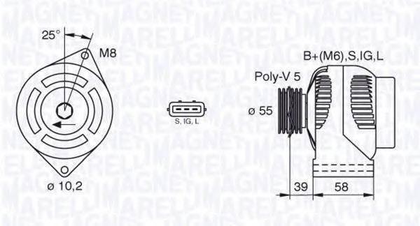 MAGNETI MARELLI 063377437010 Генератор