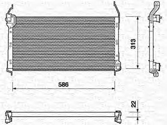 MAGNETI MARELLI 350203116000 Конденсатор, кондиціонер