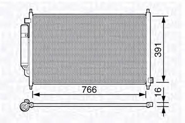 MAGNETI MARELLI 350203662000 Конденсатор, кондиціонер