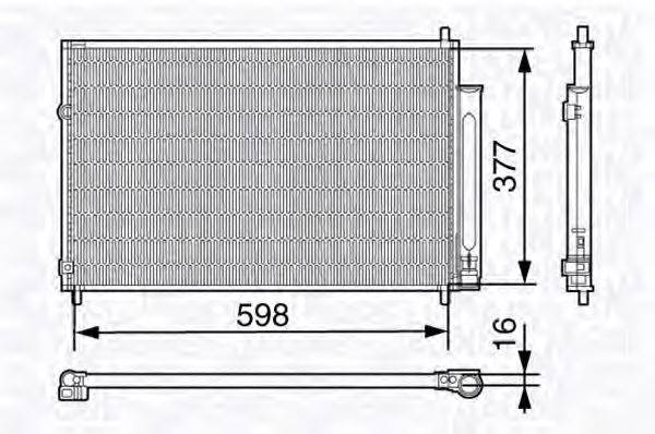 MAGNETI MARELLI 350203677000 Конденсатор, кондиціонер