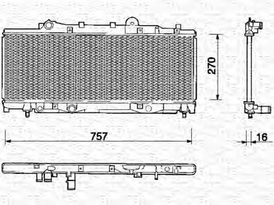 MAGNETI MARELLI BM115 Радіатор, охолодження двигуна