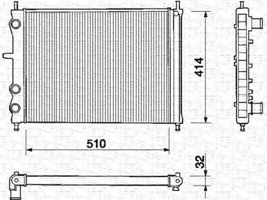 MAGNETI MARELLI 350213149000 Радіатор, охолодження двигуна